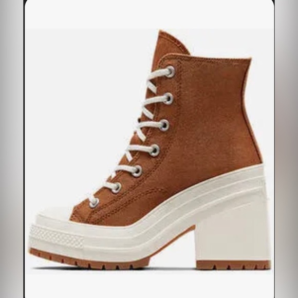 Converse Chuck 70 De Luxe Tawny brown sneaker Platform‎ Heels size 13 women new - Picture 8 of 9